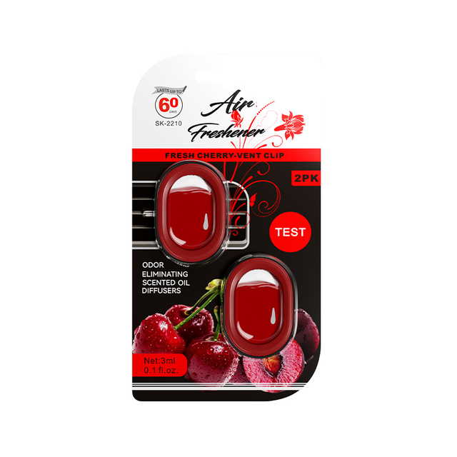 2pk مشبك تنفيس السيارة غشاء معطر الهواء السائل 